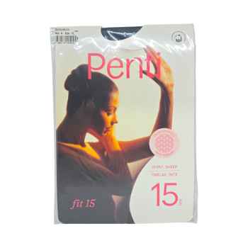 PENTI чорапогащник ликра, N4, Fit 15, 15 дена, Размер XL, Черен PENTI чорапогащник ликра, N4, Fit 15, 15 дена, Размер XL, Черен