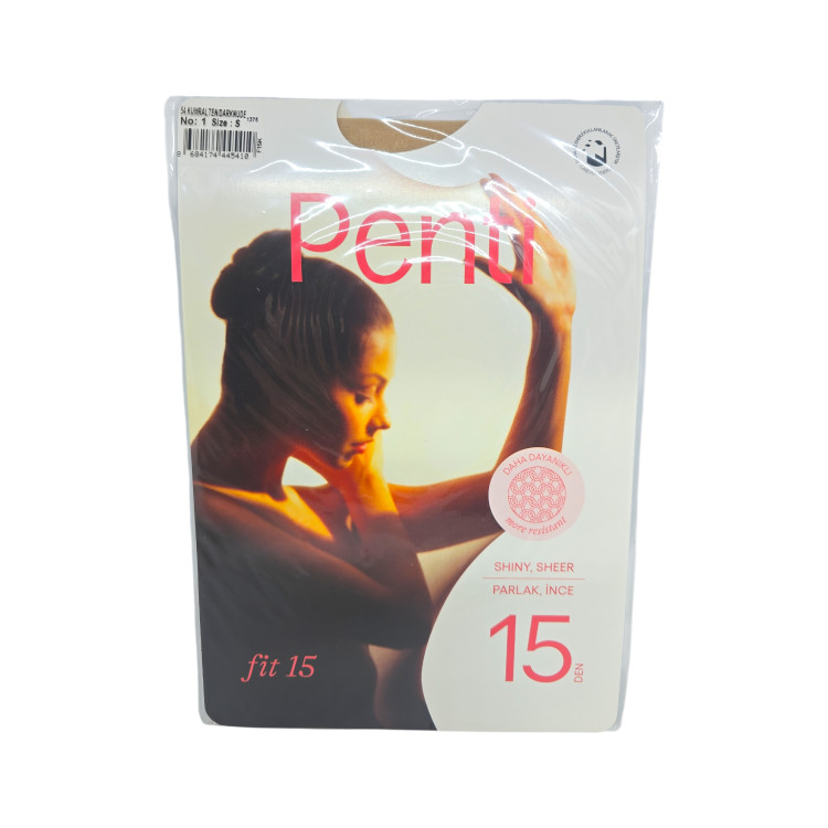 PENTI чорапогащник ликра, N1, Fit 15, 15 дена, Размер S, Dark nude PENTI чорапогащник ликра, N1, Fit 15, 15 дена, Размер S, Dark nude