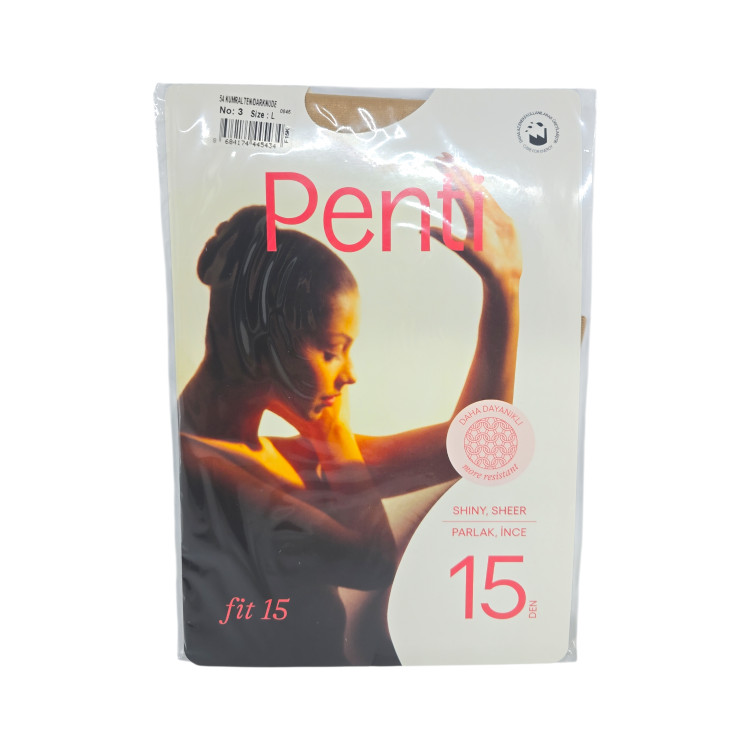 PENTI чорапогащник ликра, N3, Fit 15, 15 дена, Размер L, Dark nude PENTI чорапогащник ликра, N3, Fit 15, 15 дена, Размер L, Dark nude