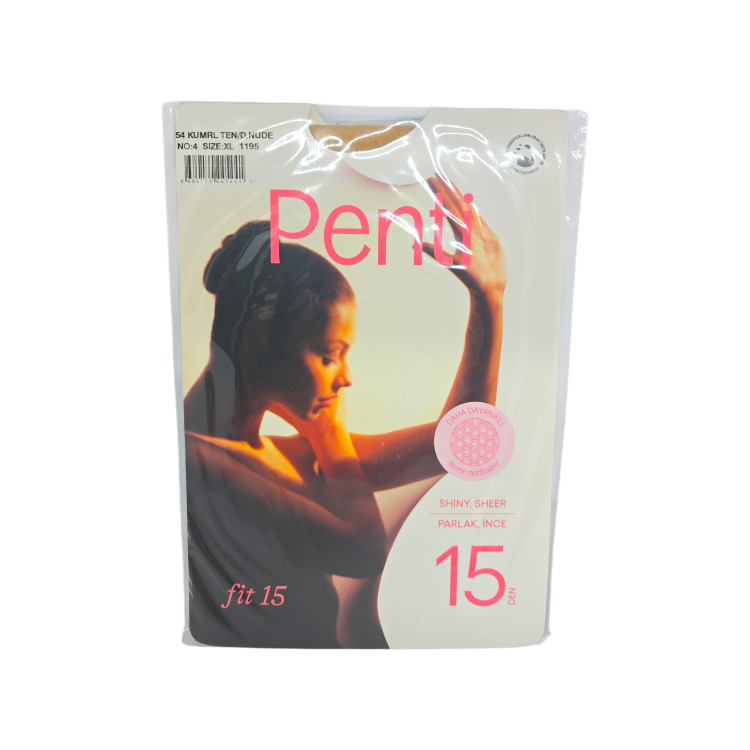 PENTI чорапогащник ликра, N4, Fit 15, 15 дена, Размер XL, Dark nude PENTI чорапогащник ликра, N4, Fit 15, 15 дена, Размер XL, Dark nude