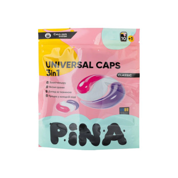 PINA капсули за пране, 3в1, Универсални, Classic, 10+1 броя