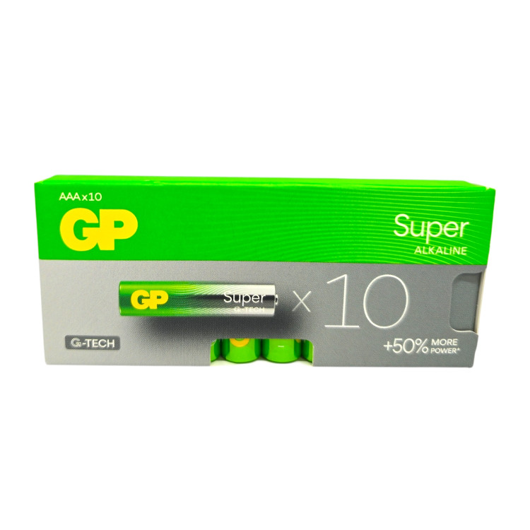 GP SUPER алкална батерия, ААА, 10 броя 