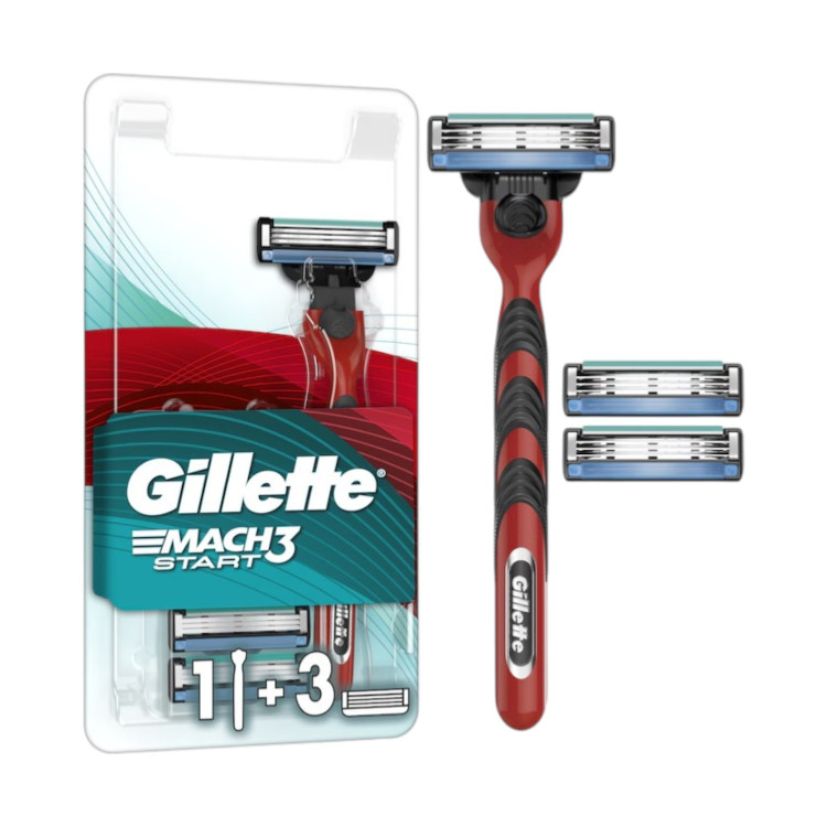 GILLETTE самобръсначка, Mach3 Start, Дръжка 1 брой, Резервни ножчета 3 броя