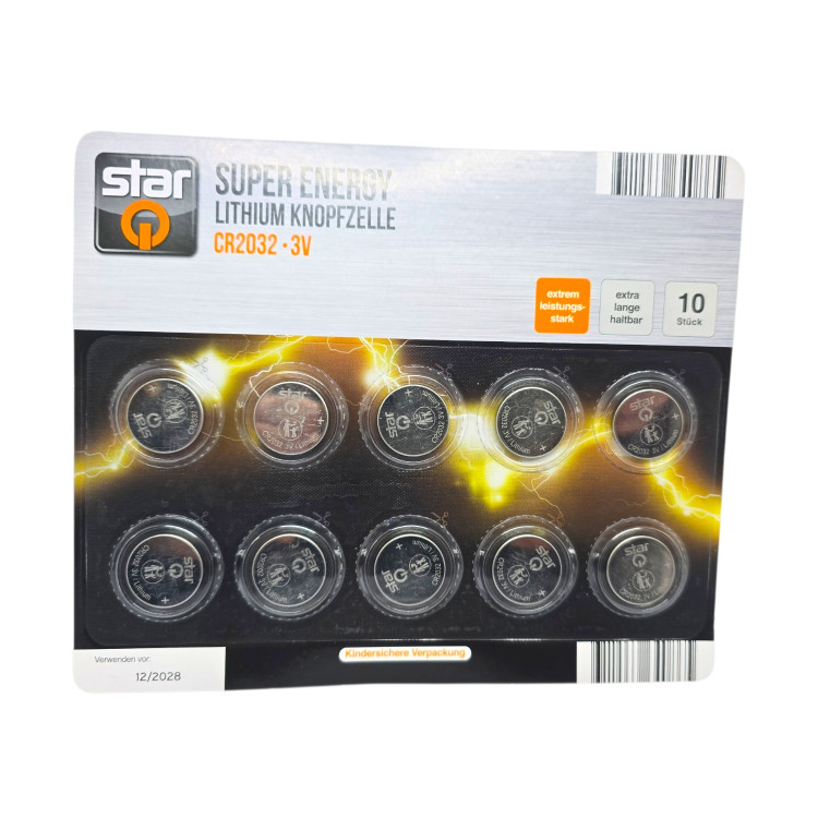STAR SUPER ENERGY батерия, CR2032-3V, 1 брой STAR SUPER ENERGY батерия, CR2032-3V, 1 брой