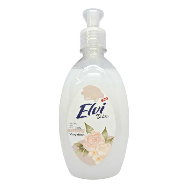 ELVI течен сапун, Delux, 400мл, Peony cream