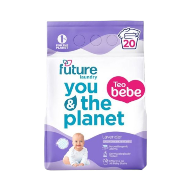 FUTURE прах за бебешко пране, 1,5кг, 20 пранета, Лавандула FUTURE прах за бебешко пране, 1,5кг, 20 пранета, Лавандула