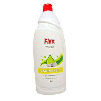 FLEX препарат за ръчно измиване на съдове, 1200мл, Лимон FLEX препарат за ръчно измиване на съдове, 1200мл, Лимон