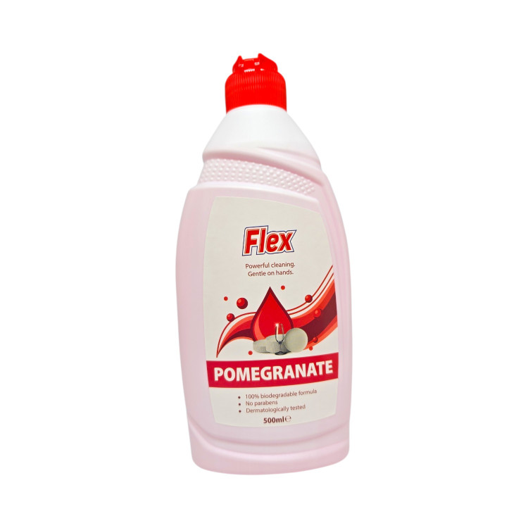 FLEX препарат за ръчно измиване на съдове, 500мл, Нар