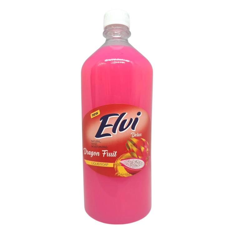 ELVI течен сапун, Delux, 1000мл, Dragon Fruit
