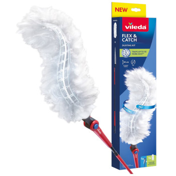 VILEDA flex & catch 1 брой четка за прах+ 1 брой резерва, Дълга дръжка VILEDA flex & catch 1 брой четка за прах+ 1 брой резерва, Дълга дръжка