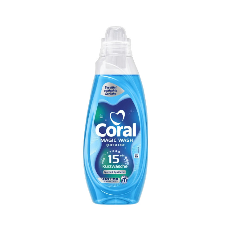 CORAL течен перилен препарат, Magic Wash, 840мл, 21 пранета, Sports & Synthetics