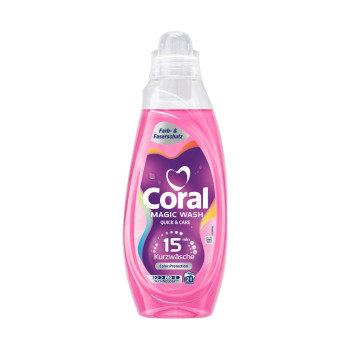 CORAL течен перилен препарат, Magic Wash, 840мл, 21 пранета, Цветно пране