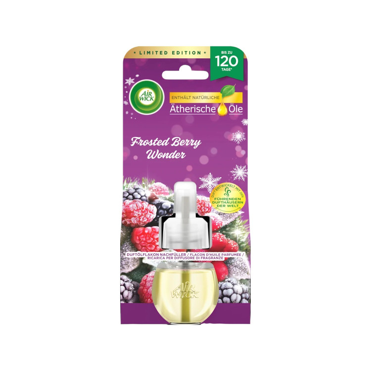 AIR WICK електрически ароматизатор, Пълнител, Frosted Berry Wonder, 19мл AIR WICK електрически ароматизатор, Пълнител, Frosted Berry Wonder, 19мл