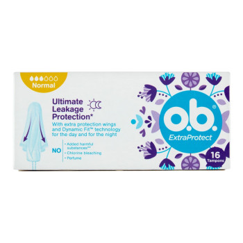 O.B хигиенни тампони, Extra Protect, Normal, 16 броя