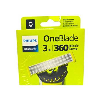 PHILIPS OneBlade 360 резервни ножчета, 3 броя PHILIPS OneBlade 360 резервни ножчета, 3 броя