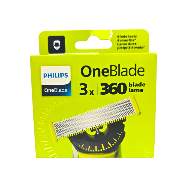 PHILIPS OneBlade 360 резервни ножчета, 3 броя PHILIPS OneBlade 360 резервни ножчета, 3 броя