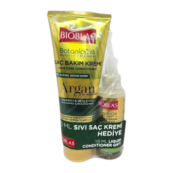 Bioblas Botanic Oils Argan – възстановяващ и подхранващ комплект (Балсам + Течен балсам подарък)