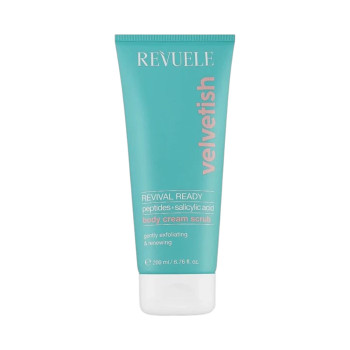 REVUELE Velvetish Revival Ready Body Cream Scrub, крем‑скраб за тяло с пептиди и салицилова киселина, 200 ml REVUELE Velvetish Revival Ready Body Cream Scrub, крем‑скраб за тяло с пептиди и салицилова киселина, 200 ml