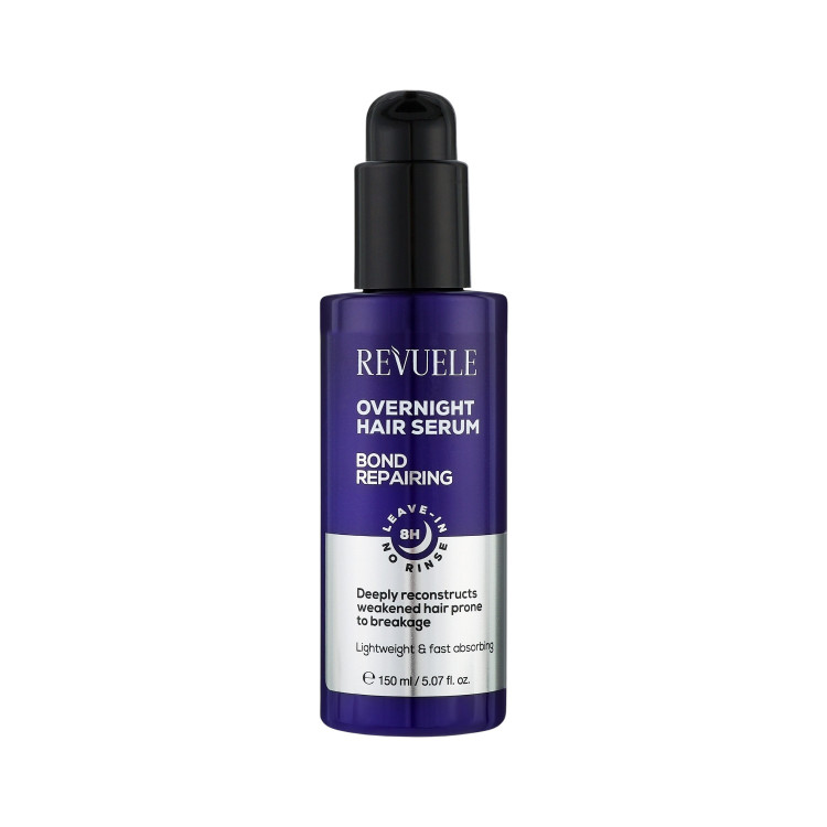 REVUELE Overnight Hair Serum Bond Repairing, нощен серум за възстановяване на увредена коса без отмиване, 150 ml REVUELE Overnight Hair Serum Bond Repairing, нощен серум за възстановяване на увредена коса без отмиване, 150 ml