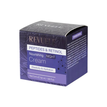 REVUELE Peptides & Retinol Nourishing Night Cream, подхранващ нощен крем с пептиди и ретинол, 50 ml