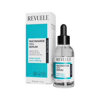 REVUELE Niacinamide 15% Serum, серум против несъвършенства и разширени пори, 30 ml REVUELE Niacinamide 15% Serum, серум против несъвършенства и разширени пори, 30 ml