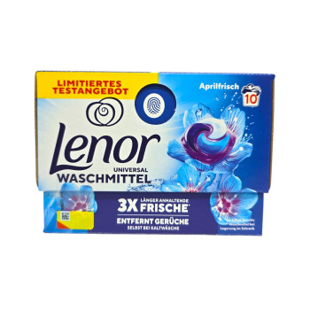 LENOR Капсули за пране Universal Aprilfrisch, 10 броя, 3× по‑дълготрайна свежест