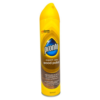 PRONTO Expert Care Wood Polish Lemon, спрей за дървени повърхности, 250 мл PRONTO Expert Care Wood Polish Lemon, спрей за дървени повърхности, 250 мл