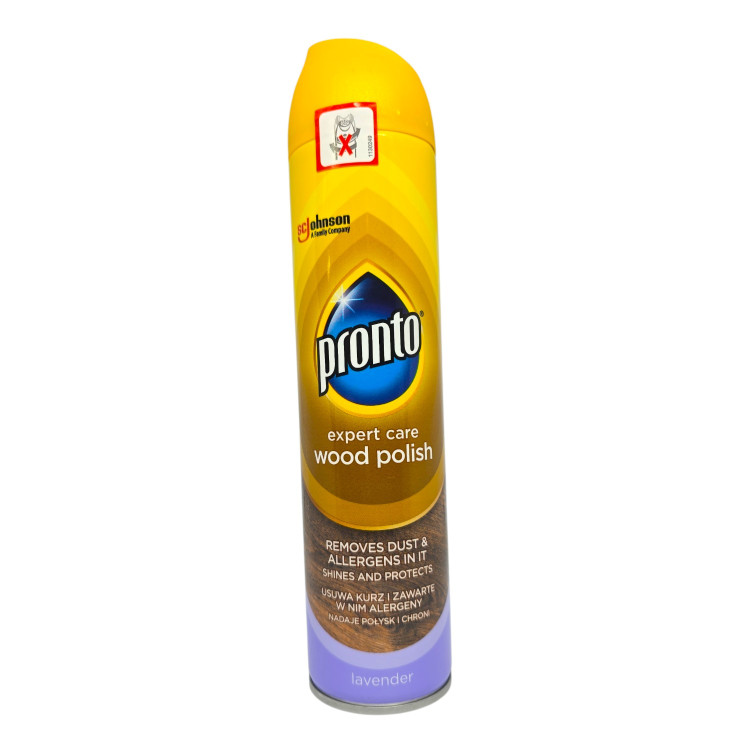 PRONTO Expert Care Wood Polish Lavender, спрей за дървени повърхности, 250 мл PRONTO Expert Care Wood Polish Lavender, спрей за дървени повърхности, 250 мл