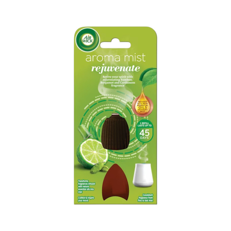 AIR WICK Aroma Mist Rejuvenate, пълнител за арома дифузер с етерични масла, 20 мл