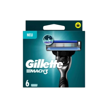 GILLETTE резервни ножчета за самобръсначка, Mach3, 6 броя GILLETTE резервни ножчета за самобръсначка, Mach3, 6 броя