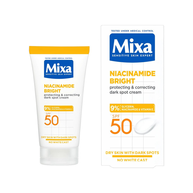 MIXA Крем за лице против тъмни петна с ниацинамид и SPF 50, 50 мл MIXA Крем за лице против тъмни петна с ниацинамид и SPF 50, 50 мл
