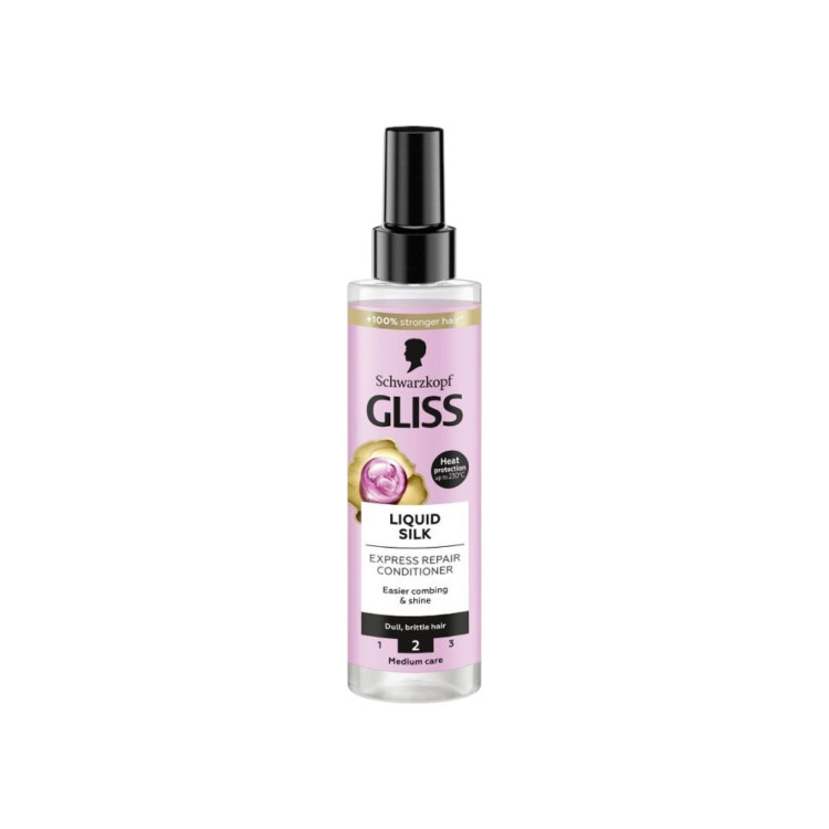 SCHWARZKOPF GLISS Спрей балсам Liquid Silk за суха и безжизнена коса, 200 мл SCHWARZKOPF GLISS Спрей балсам Liquid Silk за суха и безжизнена коса, 200 мл