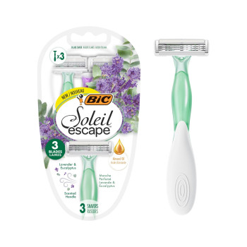 BIC SOLEIL ESCAPE Lavender & Eucalyptus – дамски самобръсначки с 3 ножчета и ароматна дръжка, 3 бр BIC SOLEIL ESCAPE Lavender & Eucalyptus – дамски самобръсначки с 3 ножчета и ароматна дръжка, 3 бр
