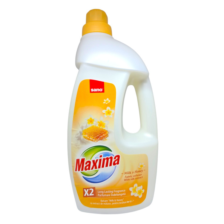 SANO MAXIMA, омекотител, Мляко и мед, 4 литра SANO MAXIMA, омекотител, Мляко и мед, 4 литра