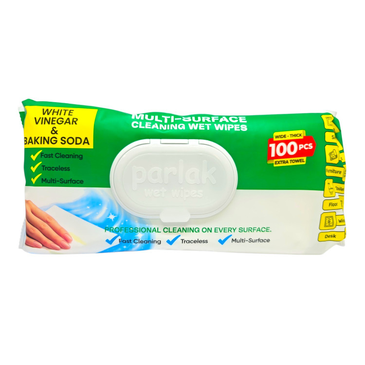 PARLAK Multi-Surface Cleaning Wet Wipes – мокри кърпички за многоповърхностно почистване, 100 бр PARLAK Multi-Surface Cleaning Wet Wipes – мокри кърпички за многоповърхностно почистване, 100 бр