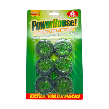 POWERHOUSE, таблетки за казанче, Хигиенични, Зелена вода, 6 броя
