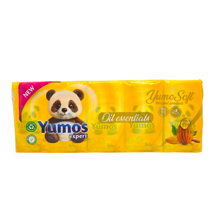 YUMOS носни кърпи, 10 броя, Бадем YUMOS носни кърпи, 10 броя, Бадем