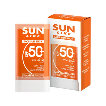 SUN LIKE, слънцезащитен стик за лице, SPF 50+, водоустойчив, 20 мл