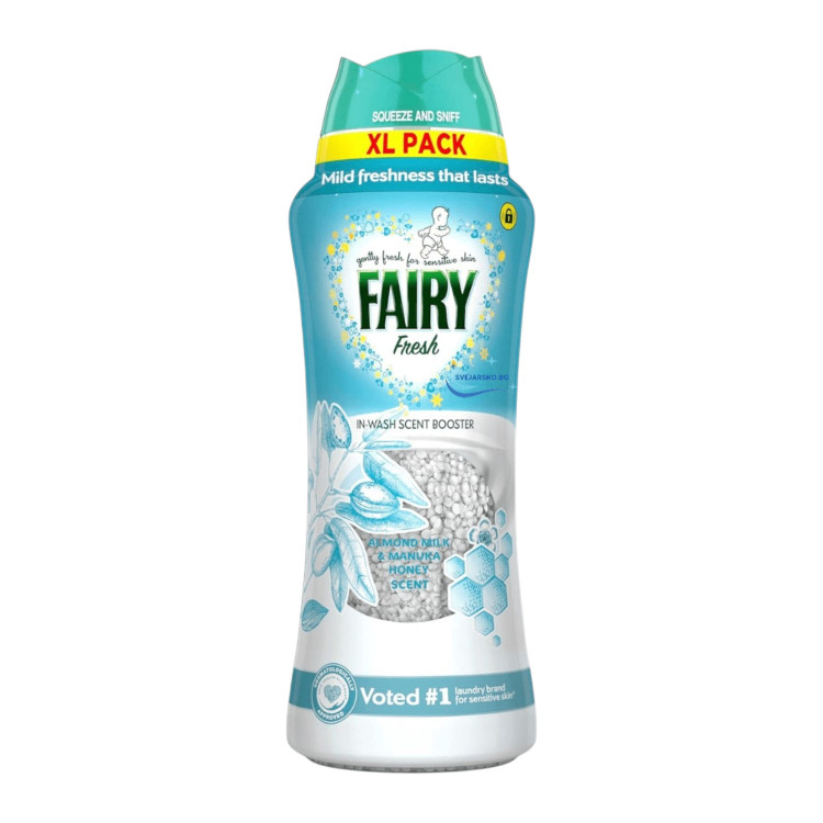 FAIRY Fresh, ароматни перли за пране, Almond Milk & Manuka Honey, XL Pack, 420гр FAIRY Fresh, ароматни перли за пране, Almond Milk & Manuka Honey, XL Pack, 420гр