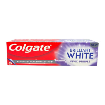 COLGATE BRILLIANT WHITE, избелваща паста за зъби, Vivid Purple, 75 мл