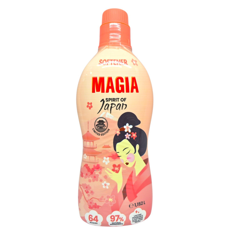 MAGIA омекотител, Супер концентрат, 1.152литра, 64 пранета, Spirit of Japan MAGIA омекотител, Супер концентрат, 1.152литра, 64 пранета, Spirit of Japan