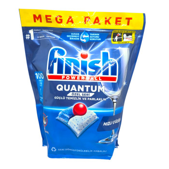 FINISH POWERBALL QUANTUM, таблетки за съдомиялна, Mega Paket, 100 броя FINISH POWERBALL QUANTUM, таблетки за съдомиялна, Mega Paket, 100 броя