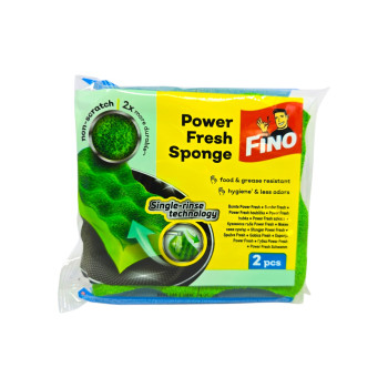 FINO POWER FRESH SPONGE, кухненски гъби, 2 бр, устойчиви, нехабящи FINO POWER FRESH SPONGE, кухненски гъби, 2 бр, устойчиви, нехабящи