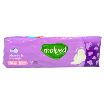 MOLPED CLASSIC THICK, дамски превръзки, Дълги, 8 бр