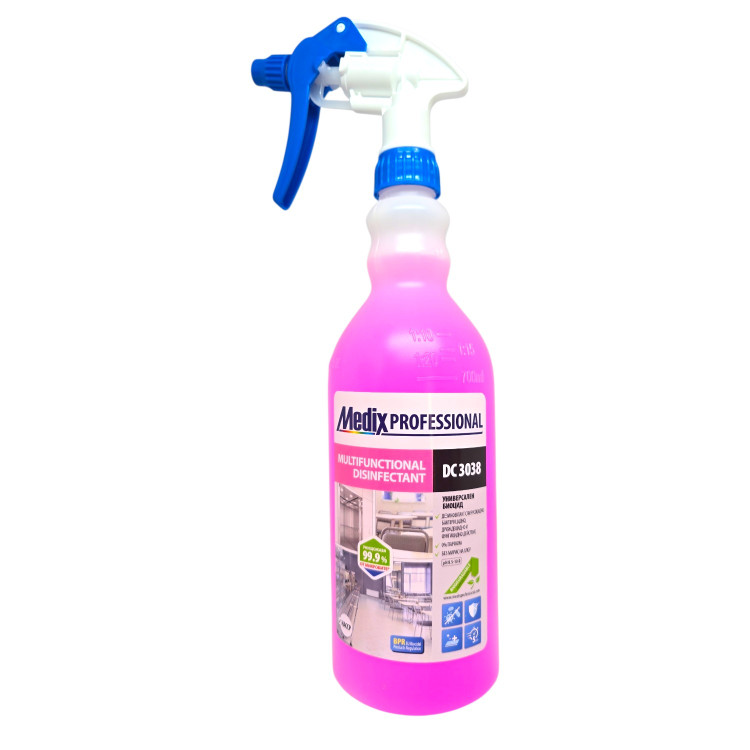 MEDIX PROFESSIONAL, мултифункционален дезинфектант спрей DC 3038, 750 мл