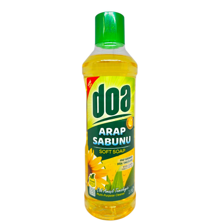 DOA, натурален многoфункционален почистващ препарат Арабски сапун, Soft Soap, 1 л