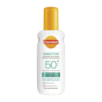 CARROTEN, слънцезащитен спрей Sensitive Suncare Milk SPF 50+, 200 мл