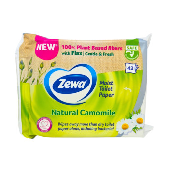 ZEWA, мокра тоалетна хартия Moist Toilet Paper Natural Camomile, 42 бр. ZEWA, мокра тоалетна хартия Moist Toilet Paper Natural Camomile, 42 бр.