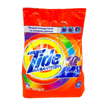 TIDE, Aqua Pudra Color, прах за пране за цветни дрехи, 1.8 кг TIDE, Aqua Pudra Color, прах за пране за цветни дрехи, 1.8 кг