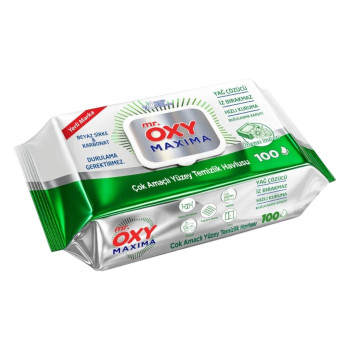 MR. OXY MAXIMA, мокри кърпички за повърхности, Сапун, 100 бр.